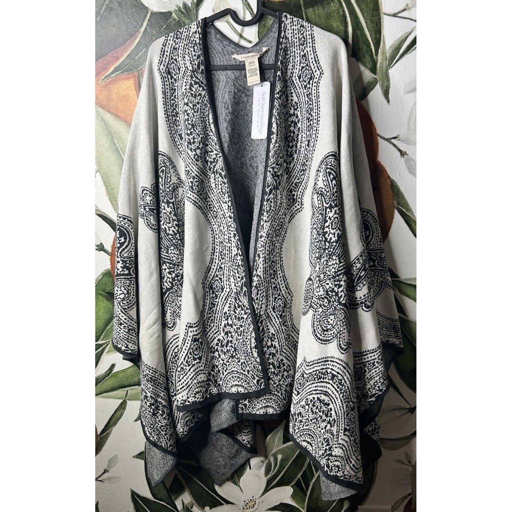 Soft Surroundings‎ Amedeo Wrap Ecru One Size 100% Cotton NWT